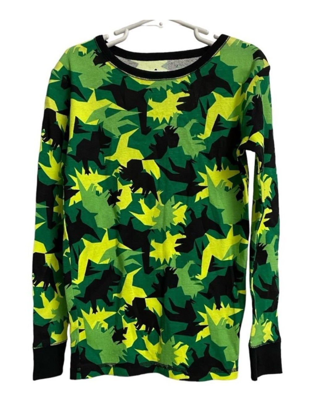 NWOT Circo Dinosaurs Cotton Pajama Top Size 10 Kids Green Black Long Sleeve